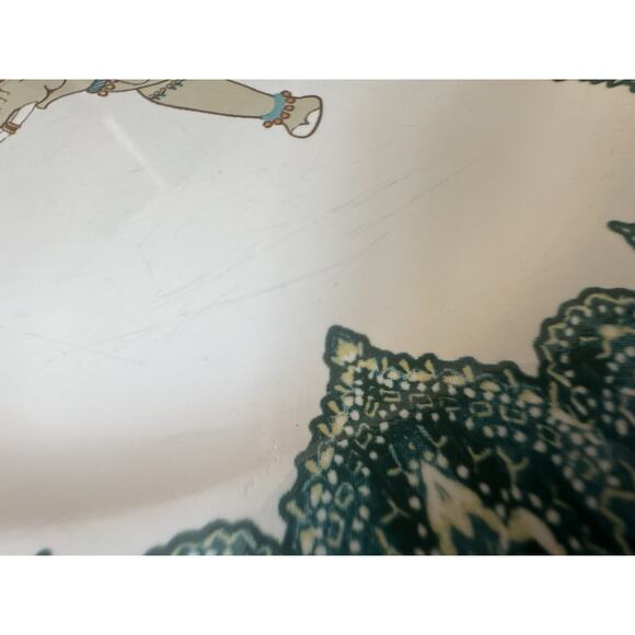 Port Townsand Levi Plate 10" Dinner Elephant Turquoise Lace Scalloped Porcelain - Picture 12 of 13